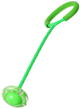 Світна скакалка крутилка з коліщатком на одну ногу - Нейроскакалка Зелена з доставкою   (MR)