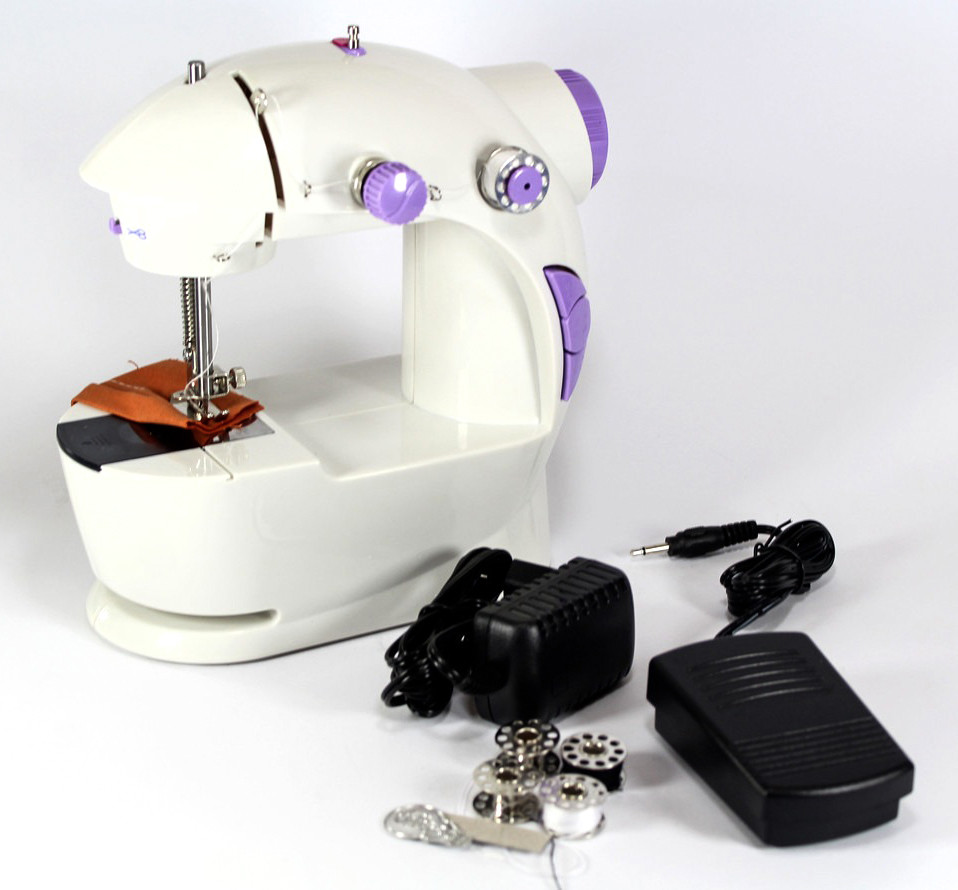 Мини швейная машинка 4в1 SM - 201 Белая, портативная маленькая швейная машинка электрическая (ST) - фото 4 - id-p1562151276