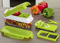 Овочерізка-подрібнювач продуктів слайсер кухонна тертка зелена