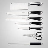 Набір кухонних ножів на підставці Royalty Line RL-KSS700 7 предметів з нержавіючої сталі, фото 2