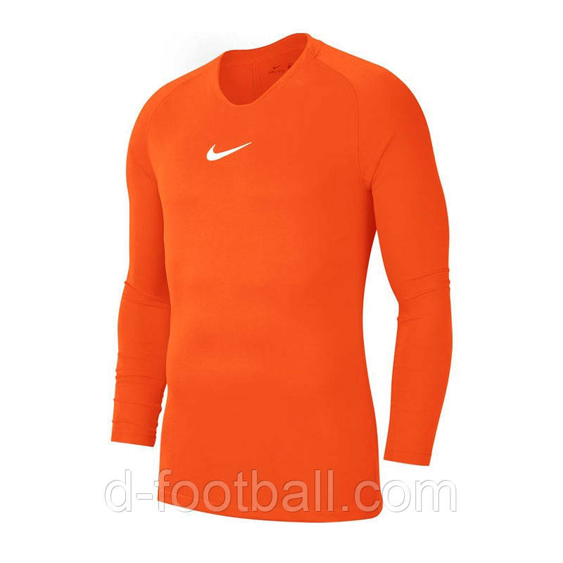 Дитяча компресійна термофутболка Nike Dry Park First Layer LS AV2611-819, Жовтогарячий, Розмір (EU) — 140cm