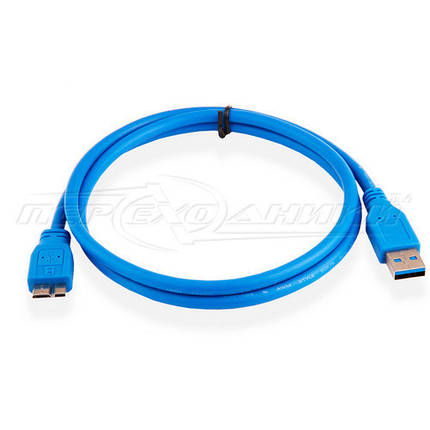 Кабель USB 3.0 AM to micro BM, 1.8 м, синий, фото 2