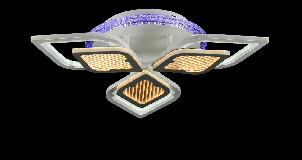 Стельова сучасна люстра LK29051/3+1 LED (WT+GREY), фото 1