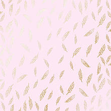Папір з фольгуванням Golden Feather Light pink
