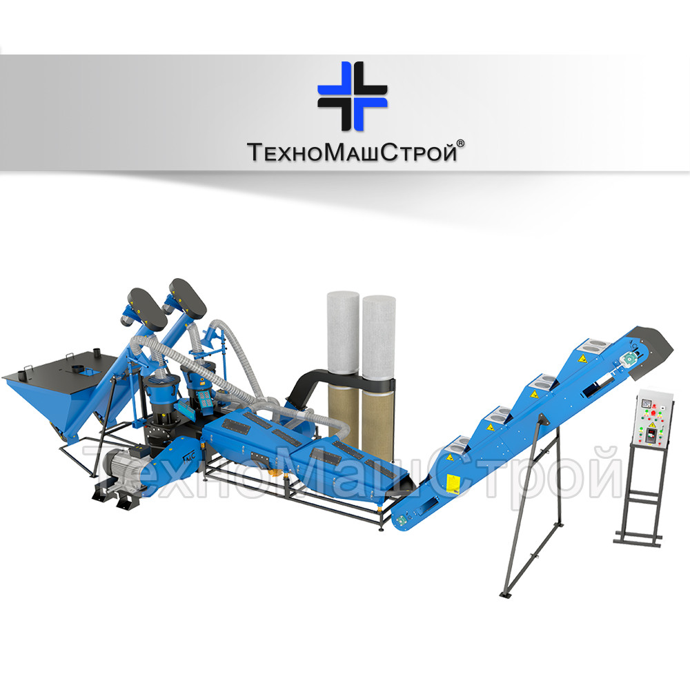 Лінія грануювання пелет МЛГ 1000 (DUO). Виробництво пелет.