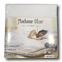 Непромокаючий наматрацник БАВОВНЯНИЙ 180*200 на гумках по кутах. Madame Blue