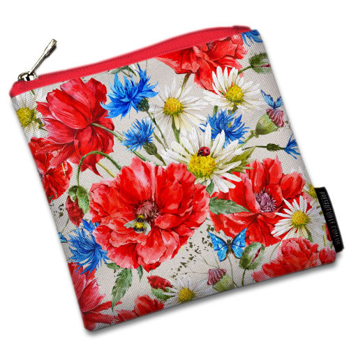 Косметичка квадратна Basic Полевые цветы 16x16 см (KB_22U001_KR), фото 1