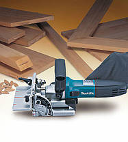 Професійний фрезер ламельний для шкантів і пазів MAKITA PJ7000J : 710 Вт фрезер для плоских роз'ємів в кейсі, фото 6