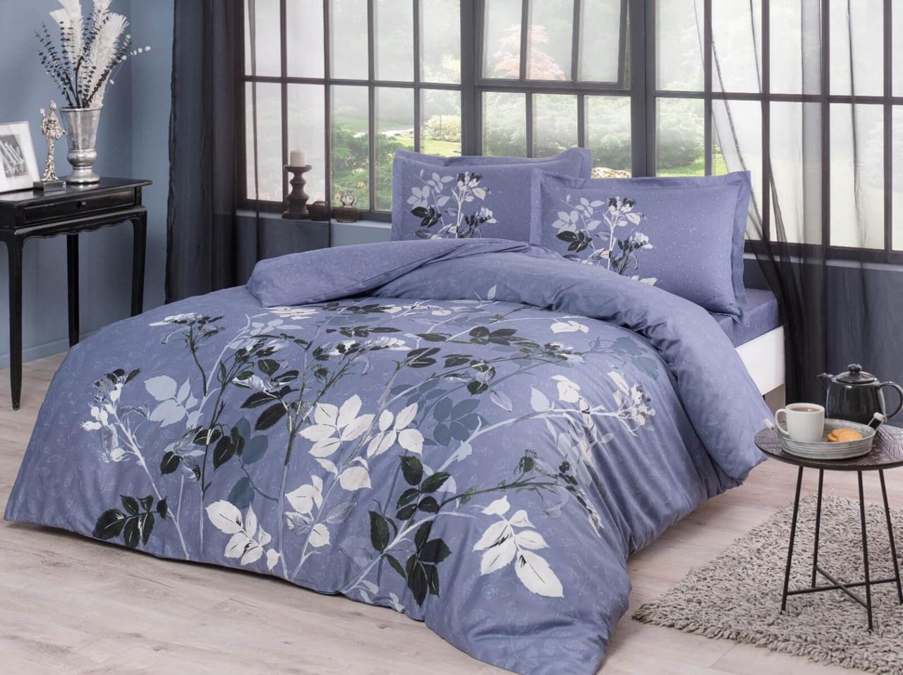 Турецька Постільна білизна TAC Clement Mor Сатин, фото 1