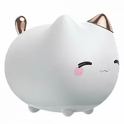 Нічник дитячий силіконовий Baseus Cute Series Kitty Silicone Night light White (DGAM-A02)