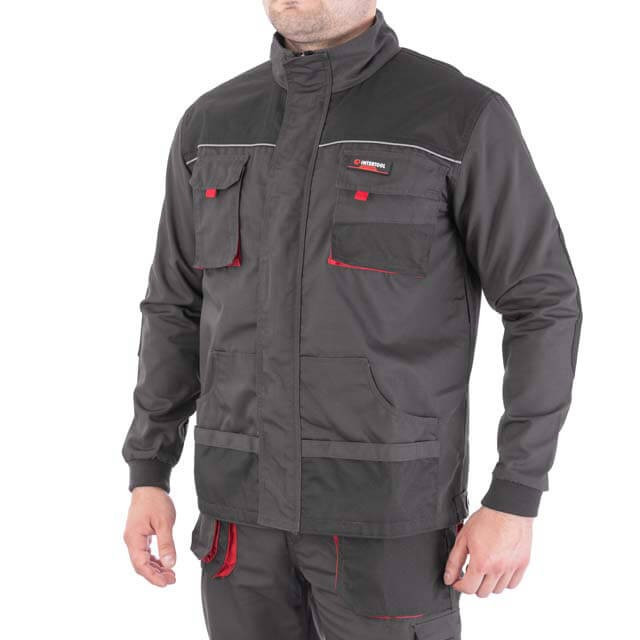 Куртка робоча 80% поліестер, 20% бавовна, щільність - 260 г/м², M INTERTOOL SP-3002