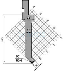 Пуансон P.144.90.C (835мм.)