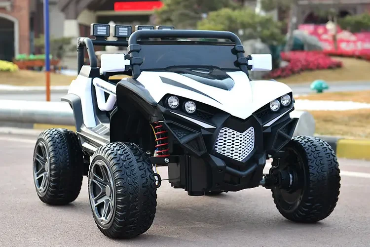 Дитячий електромобіль Баггі джип 4x4 Bambi M 3804 EBLR-1 білий, фото 1