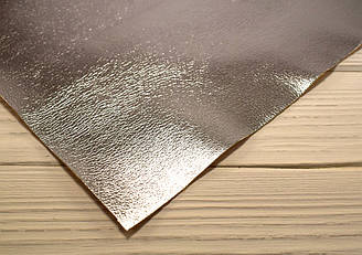 Кожзам глянцевий блискучий на метраж - №1 срібло