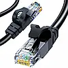 Мережевий інтернет кабель для роутера XO GB007 High-Speed LAN RJ45 1м - Black, фото 2