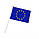 Хіт! 15х20 см Флаг Євросоюзу на паличці, Флажок EU Синій із зірками, фото 2