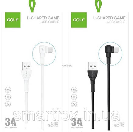 Кабель USB/TYPE-C GOLF GC-70 L (1 м), фото 3