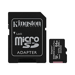 Карта пам'яті micro KINGSTON 64GB (з адаптером) / Високошвидкісна Картапам'яті