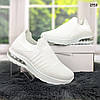 Кросівки жіночі текстильні білі на об'ємній підошві, фото 6