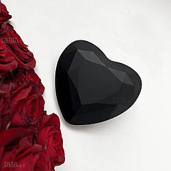 Коробочка для кільця з підсвічуванням Glow Heart - Футляр скринька у вигляді серця для пропозиції або весілля Чорний