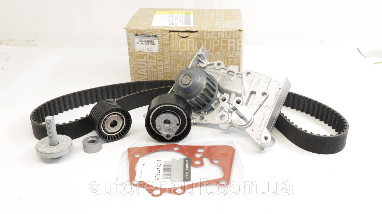 Комплект ремня ГРМ+Помпа на Рено Меган 2 1.4 i 16v Renault (Оригінал) 119A00397R