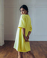 Жіноче спортивне плаття "Келі" oversize casual трехнить жовте (колір лимон) - розмір S