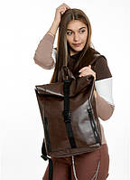 Удобный рюкзак из искуственной кожи Рюкзак для девушки Рюкзак коричневый