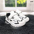 Кросівки дитячі для хлопчика чи дівчинки білі з чорним демісезонні, фото 5