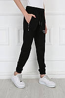 Чорні спортивні штани на хлопчика юніори 176 зросту DOFFBI Туреччина