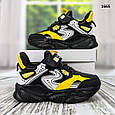 Дитячі кросівки для хлопчика чорні з жовтим демісезонні на пінковій підошві, фото 3