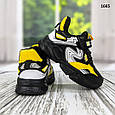 Дитячі кросівки для хлопчика чорні з жовтим демісезонні на пінковій підошві, фото 6