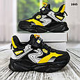 Дитячі кросівки для хлопчика чорні з жовтим демісезонні на пінковій підошві, фото 8