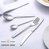 Набір столових приборів Cooking House, 24 шт срібного кольору з нержавіючої сталі на 6 персон,у подарунковій коробці., фото 7