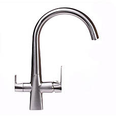 Змішувач для кухні під осмос Globus Lux LAZER GLLR-0999-8-STSTEEL, фото 4
