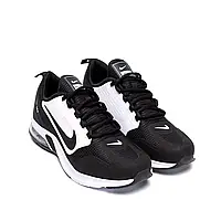 Черно - белые мужские кроссовки Nike Black (украинское производство)