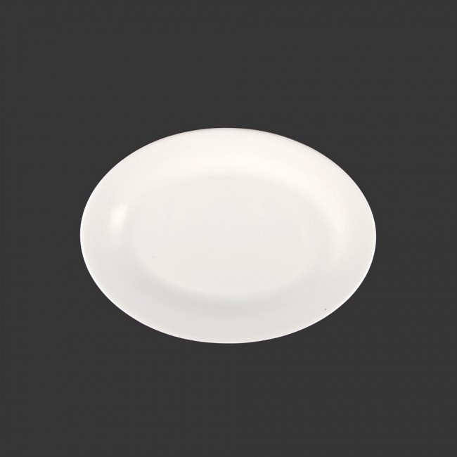 Тарілка фарфорова овальна бортова Extra white 260х180мм Helios (O113) HD