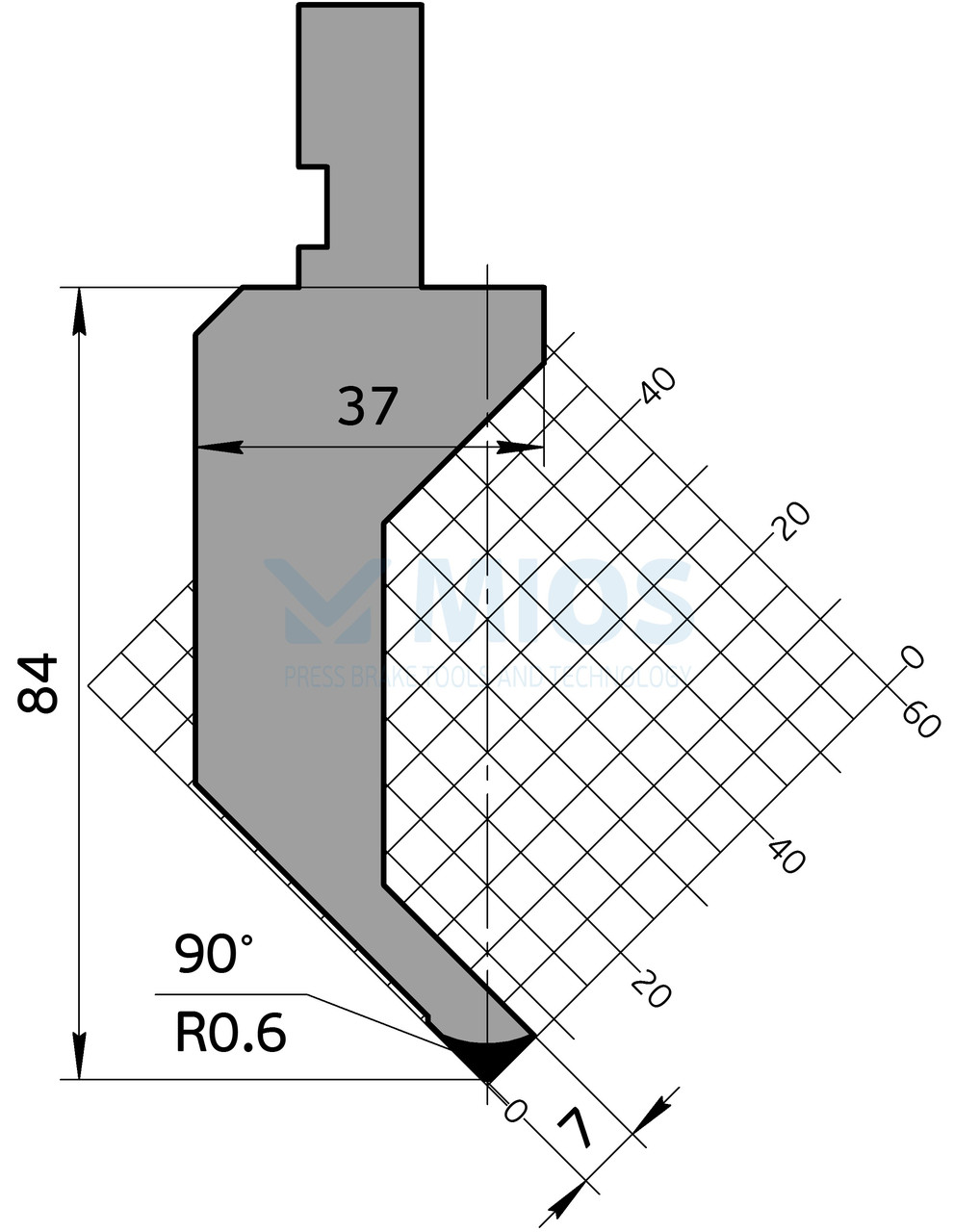 Пуансон P.135.90.C (835мм.)