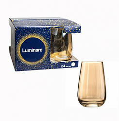 Набір високих склянок Luminarc Сір де Коньяк Золотий мед 350 мл 4 шт (P9305) HD