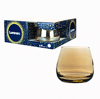 Набір низьких склянок "Золотий мед" 300мл 4шт Luminac Сір де Коньяк (P9309) HD