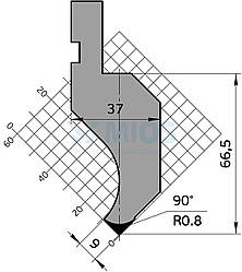 Пуансон P.137.90.C (835мм.)