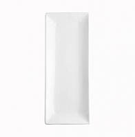 Тарелка Extra white прямоугольная фарфоровая 305x120мм Helios (W175)