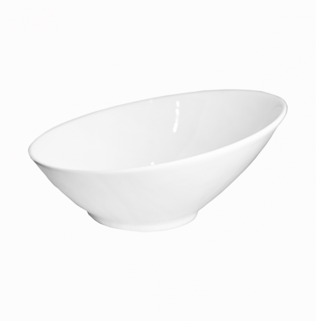 Салатник Helios Extra white скошений порцеляна 10 245х250 мм (W0215)