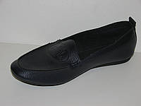 Женские черные туфли низкий ход балетки размер 38