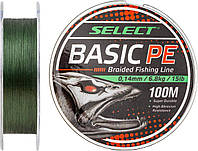 Шнур Select Basic PE 150m (темн-зел.) 0.26mm 45lb/20.8kg (99276) 1870.18.74