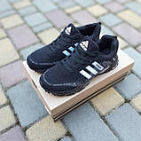 Кросівки чоловічі Adidas чорні текстильні адідас легкі весна літо, фото 9