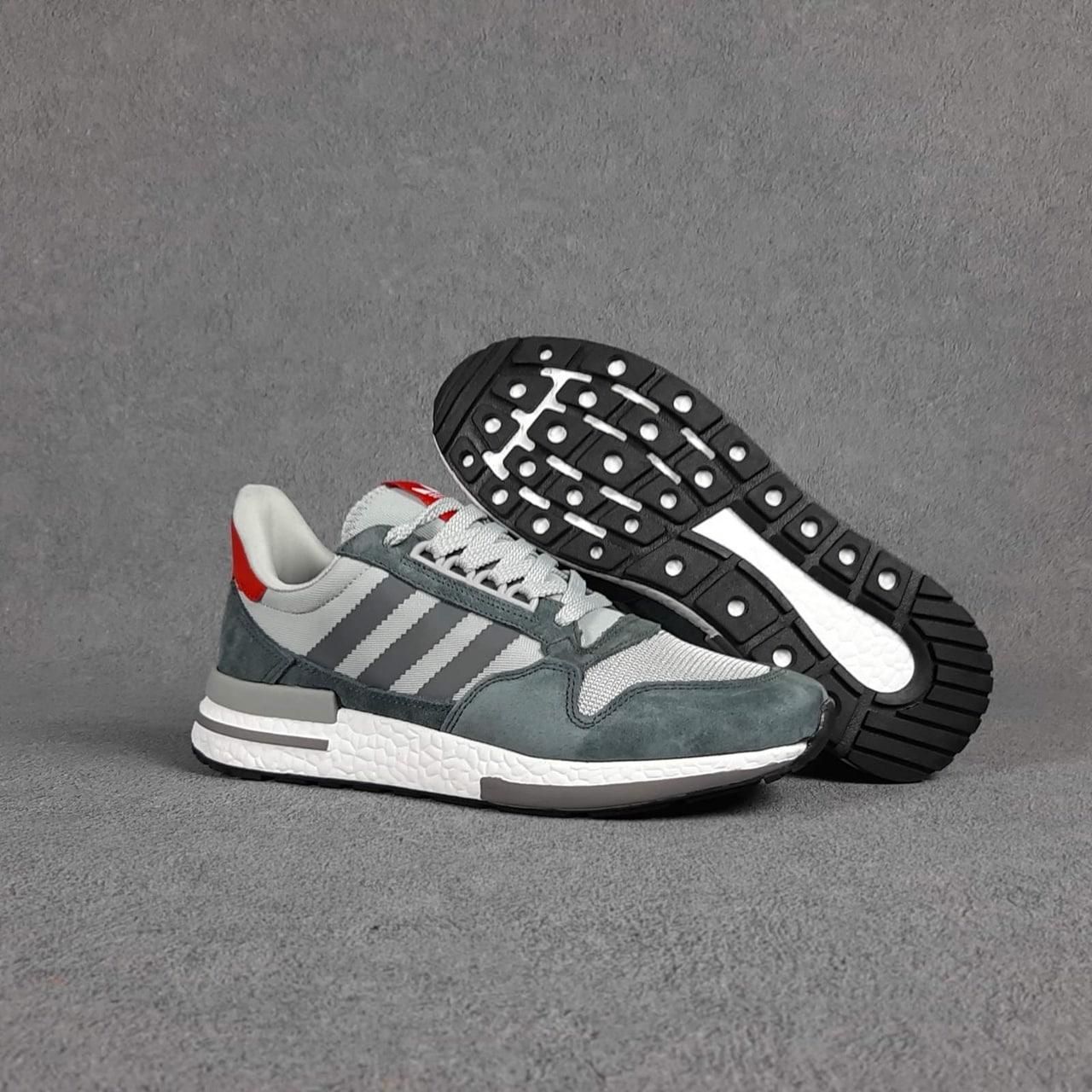 Кросівки жіночі Adidas ZX 500 Grey сірі замшеві адідас повсякденні демісезонні легкі