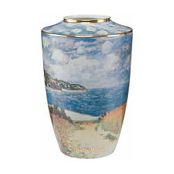 Ваза порцелянова Geebel «Тропинка до моря» з репродукцією картини Клода Моне