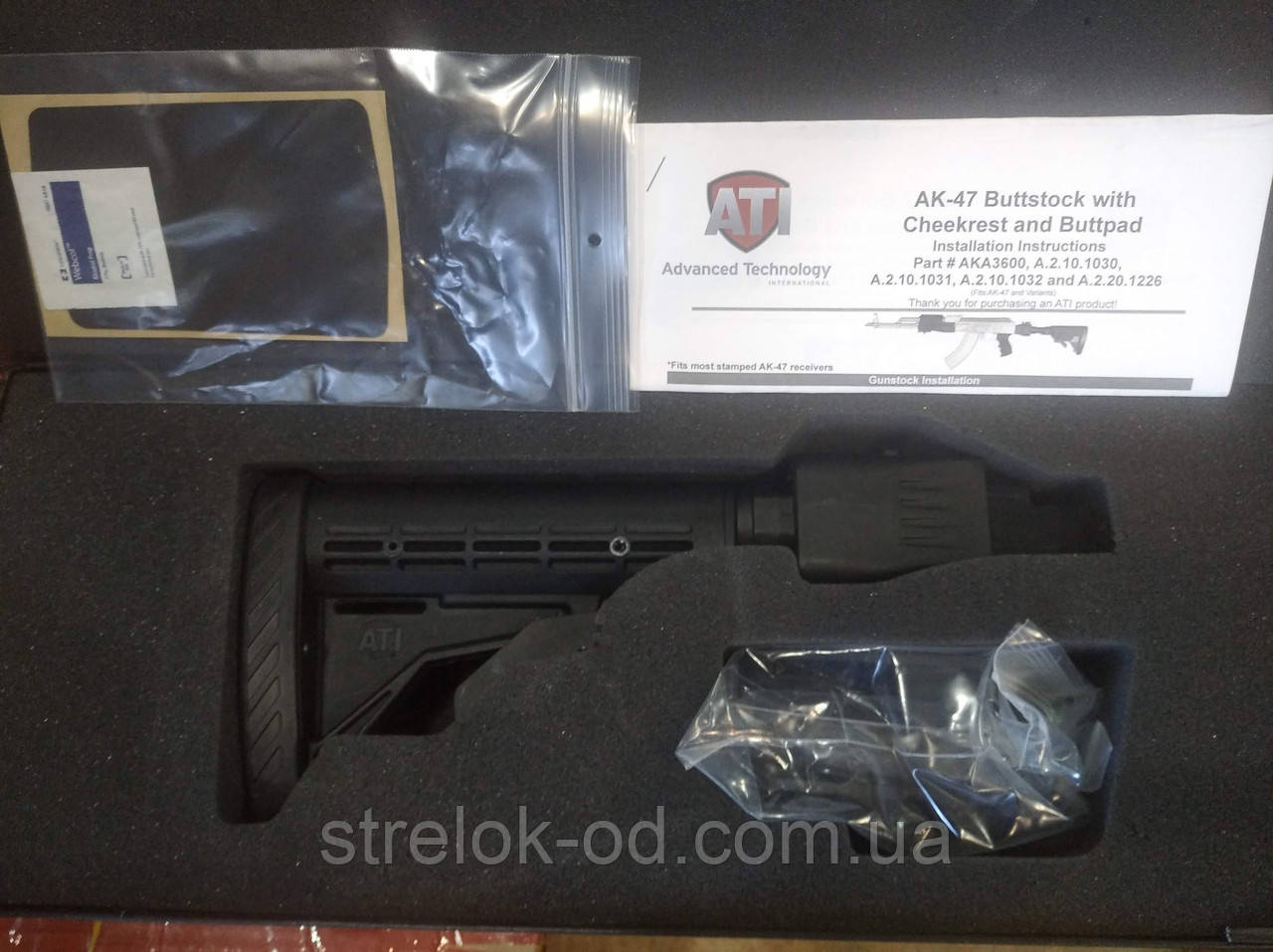 ТЕЛЕСКОПИЧЕСКИЙ ПРИКЛАД ATI ДЛЯ AK-47 Tactical SIX POSITION, фото 1