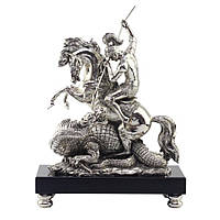 Статуэтка ArtBe «Святой Георгий» из серебра и мраморной крошки, 22 см