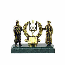 Статуетка «Козак та козачка» з бронзи та мармуру, 10,5 см